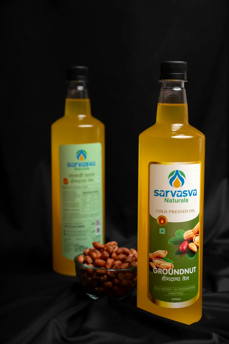 Groundnut Oil — cold pressed in a wooden ghani